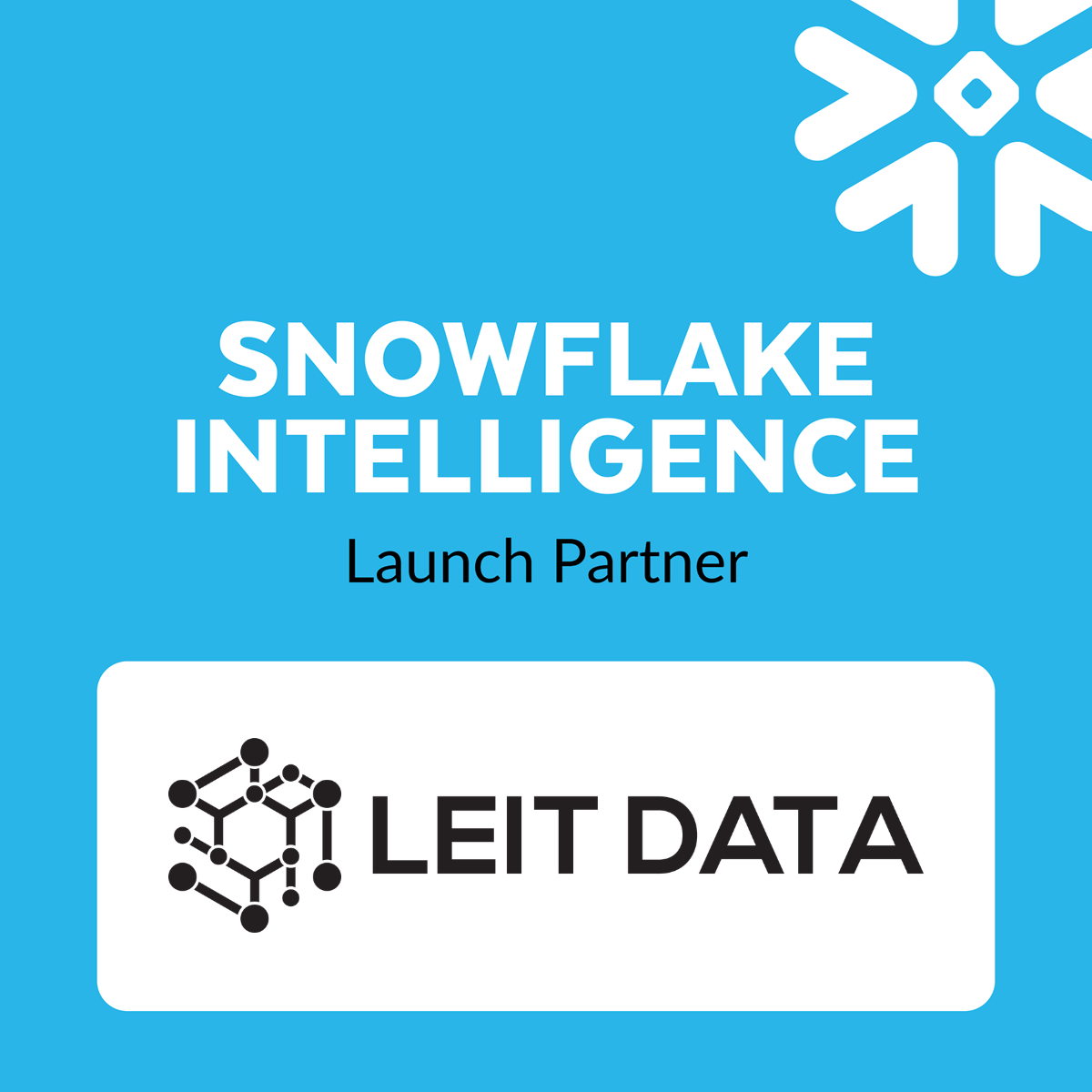 Snowflake Intelligence Launch Partner badge