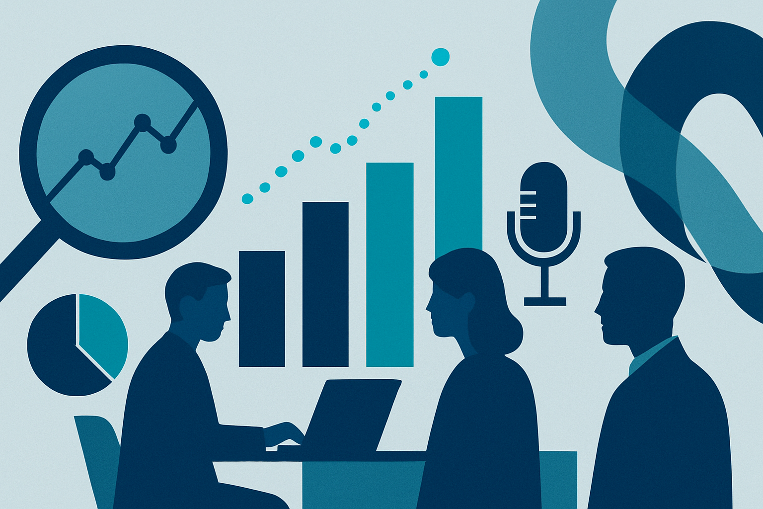 Illustration for the article: LEIT DATA's View: What Allan Koltin's Podcast Insights Mean for Private Equity in Accounting